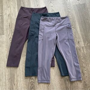 90 Degree by Reflex Capri Leggings 3 Pairs